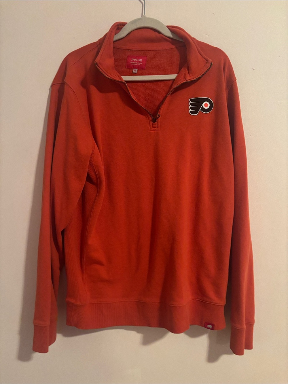 Philadelphia Flyers Orange Quarter-Zip Pullover